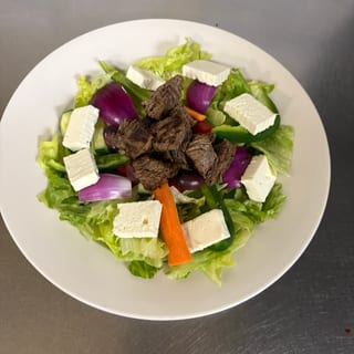 Greek Steak Tip Salad
