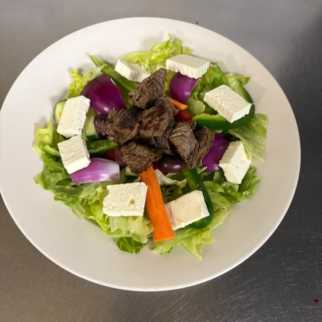 Greek Steak Tip Salad.