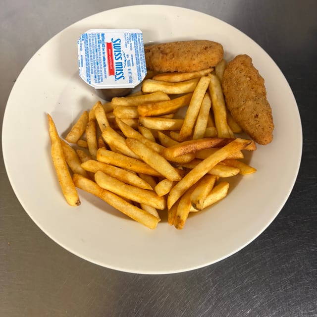Kids Chicken Fingers with Fries.