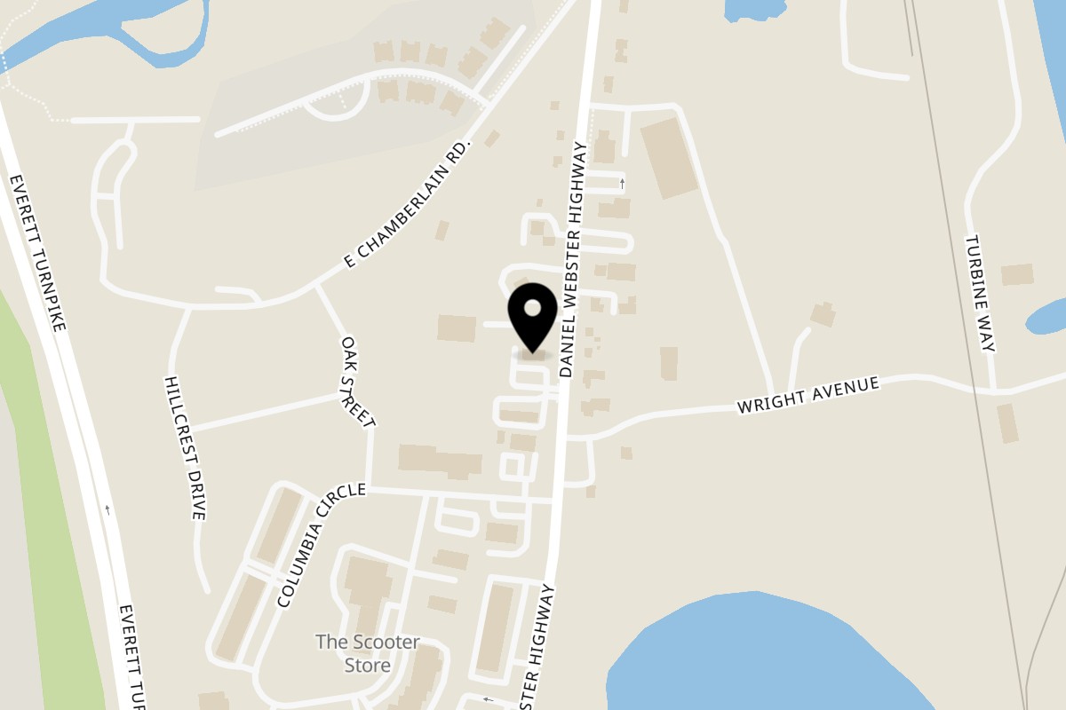 Map showing the location of Mr. G's Pizzeria on 388 Daniel Webster Hwy in Merrimack